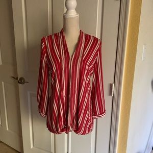 Red & White Blouse by Suzanne Betro